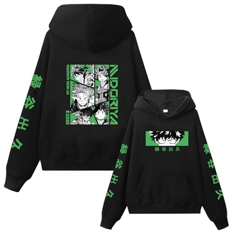 Satdflie My Hero Academia tryckt huvtröja för män kvinnor Bakugo grafik cosplay Harajuku jacka loop ärm streetwear toppar