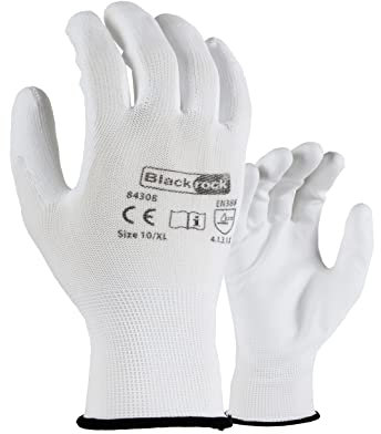 Blackrock Lightweight Painter's Work Gloves PU Palm Coated for Hand Protection and Good Dry Grip - Size 10/XL