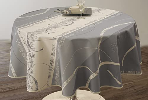 Le linge de Jules Tischdecke, Polyester, Grau, 160 cm cm