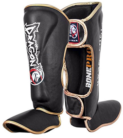 DRAGON DO Muay Thai, Kickboxen und MMA Schienbeinschoner fr M„nner, Frauen, Kinder mit perfektem Sitz und idealer Polsterung und fr weitere Kampfsportarten (L/XL)
