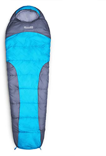 Lumaland Outdoor Schlafsack Mumienschlafsack, 230 x 80 cm, inklusive Packsack, 50 x 25 cm gepackt türkis