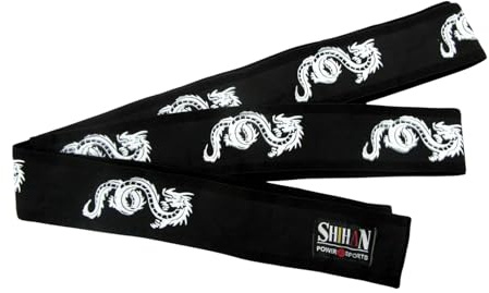 SHIHAN Japanese OBI-BELT Elasticated- BLACK-DRAGON ' Obi Belt Iaido- KENDO, AIKIDO Belt Signature Range - 400cm x 8cm Easy Comfortable Tie