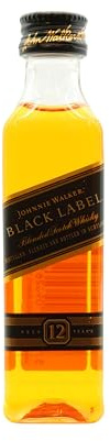 Johnnie Walker - 12 year old Black Label Blended Scotch Whisky 5cl 40% ABV Miniature