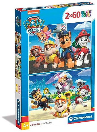 Coffret 2 Puzzles Pat'Patrouille 60 Pièces - Carton Recyclé - Dès 4 Ans