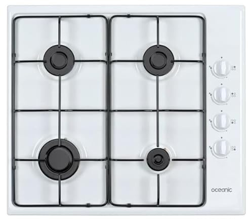 Plaque de Cuisson - Table a GAZ Table 4 foyers OCEANIC - Gaz émail blanc