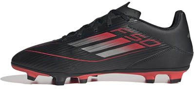 Adidas Unisex Adulto F50 Club Football Boots FG/MG, Core Black/Iron Met./Lucid Red, 39 1/3 EU