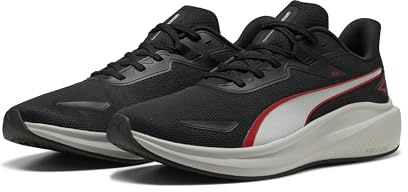 PUMA Unisex Skyrocket Lite löparsko, Puma Black for All Time röd cool ljusgrå, 44.5 EU