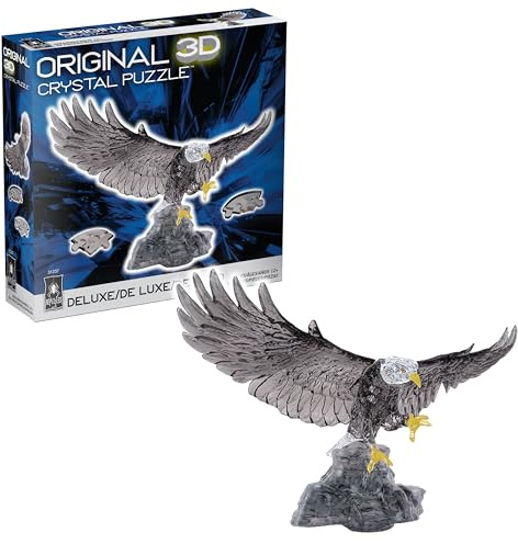 BePuzzled, Eagle Deluxe Original 3D Crystal Puzzle, Perfect for Puzzlers Ages 12 and Up, Challenging to Complete and Beautiful to Display, Collect Them All