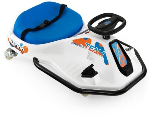 GOPLUS 24V Elektro Gokart für Kinder, Drift Cart mit 200W bürstenlosem Motor & kabelloser Verbindung, Radio & Musik, Sanfter Start, 3 Fahnen inklusive, Elektroauto für Kinder ab 3 Jahren