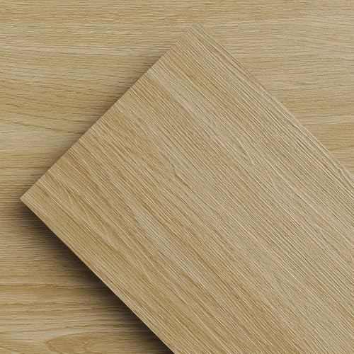 ATOPOSE Vinyl Flooring Plank Waterproof, Buttery Oak,18 Wooden Planks 2.51 m², Easy DIY Installation and Self-adhesive for Bathroom Living Room Dining Room Indoor Residential Area