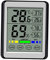 Kisangel Berührungsempfindliches Luminous Innenthermometer Hygrometer Mit Uhr Für Zuhause Und Büro Präzise Temperatur Und Luftfeuchtigkeitsmessung Ohne Batterie