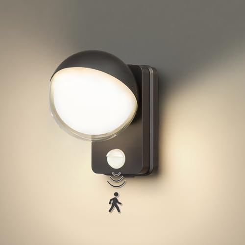 HANDSONIC 18W Außenwandleuchte Außenlampe mit Bewegungsmelder, Warmweiß 3000K LED Aussenlampe mit Bewegungsmelder 350° schwenkbar Aussenlampe Wandleuchte Aussen für Balkon Garten IP65 Wasserdicht