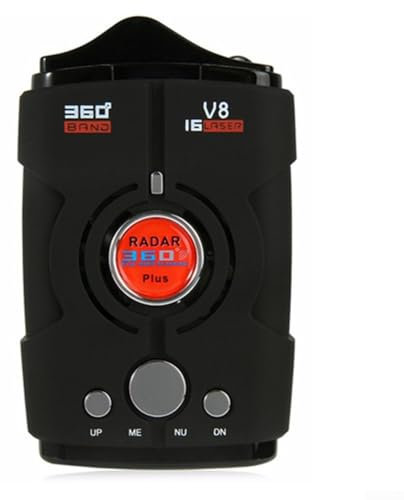 Gdfnmogo Détecteur de vitesse de voiture à 360 degrés avec système vocal, détecteur de voiture, dispositif de détection de voiture Protection à 360 degrés