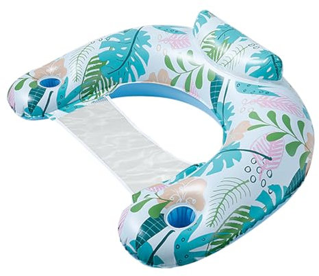 Luftmatratze Pool Aufblasbarer Sessel Wasserstuhl Mit Getränkehalter Schwimmsitz Poolsitz Wasserspielzeug Wasserhängematte Wasser Relaxstuhl