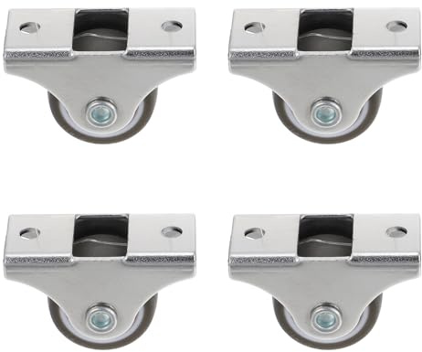TOBBOMEY 4 pezzi Rotelle Direzionali Mobili Silenziose per Mobili Rotelle Fisse Installazione Facile per Carrelli Scaffali Armadi