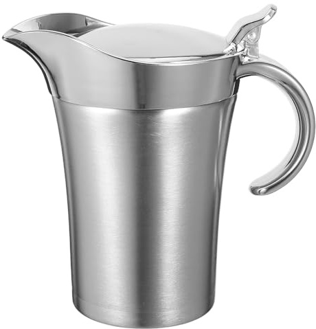 Toyvian Saucière Double Paroi Acier Inoxydable Récipient Thermique pour Sauce et Jus pour Repas Familiaux et Occasions Spéciales