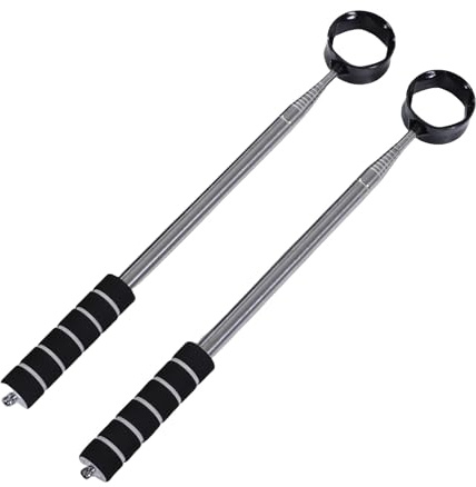Hamwesh Teleskopisk Club Ball Retriever, Rostfri Stål Golf Ball Retriever med Anti-slip Handtag och Lätt Design, för Enkel Hämtning på Golfbanor (Svart)