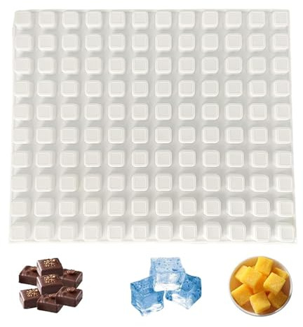 Bustlwor Praliné Cuadrado Molde, Molde de Silicona Cuadrado de 120 Cavidades, para Chocolate, Dulces, Cubitos de Hielo, Gelatina