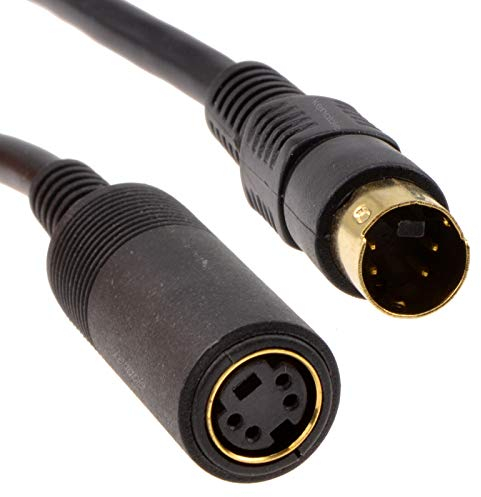 kenable SVHS S-video Plug to Socket Extension Cable GOLD 5m [5 metres]
