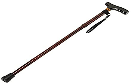 Homecraft 091114875, Bastón Plegable, Nuez (Walnut), 33-37