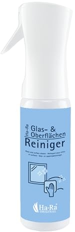 Hans Raab Glas- & Oberflächenreiniger 300 ml (gefüllt) I Universalreiniger-Spray für Haushalt, Garten und Auto I Sparsam, vielseitig & hautfreundlich I rückstandslos & streifenfrei