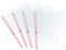 Favorit, Enveloppes perforées, 25 pièces, 22 x 30 cm, bande colorée rose pastel, transparente et brillante, grande épaisseur