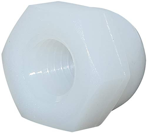 AERZETIX - Set med 10 - Blindmuttrar/muttrar/hylsa av polyamid/nylon, sexkantig sexkantig - kupolhuvud/ihåligt huvud, M10 metrisk hongänga - DIN 1587 - vit - C45746