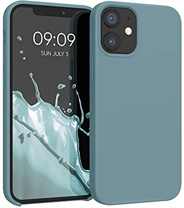 kwmobile Handyhülle für iPhone 12 mini Hülle, für iPhone 12 mini Case - Hülle Silikon - kabelloses Laden - Arctic Night