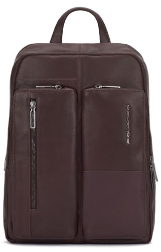 Piquadro Ronnie Zaino Medio in pelle porta PC 14 a due scomparti e schermatura RFID