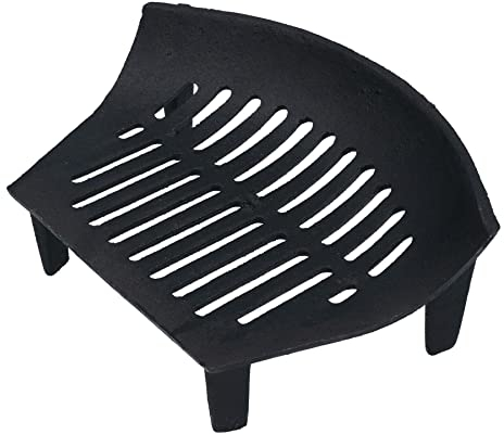 AB Tools 16 Fire Grate For 18 Fireplace Cast Iron Coal Log Black Front Open Basket