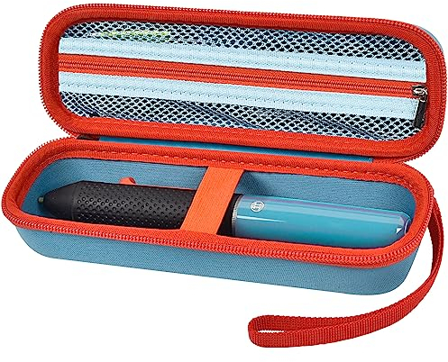 PAIYULE Tasche für Bosch Akku Heißklebestift Gluey, Heiskleber Stifte Glue Pen Lagerung Organizer Halter Bag für AA Akku, USB Ladegerät und Kabel, Mini Glue Sticks, Blau-Nur Box