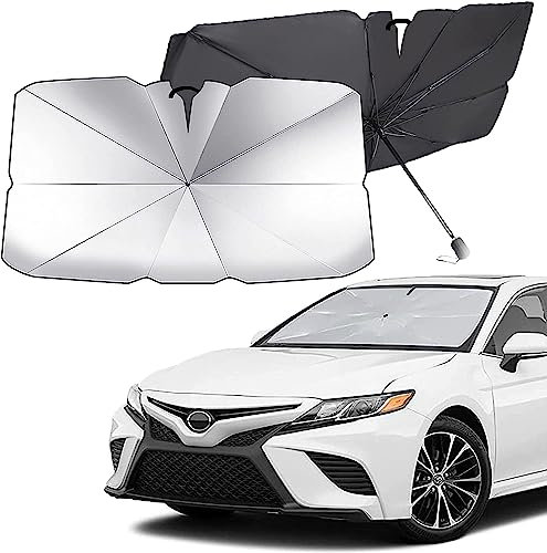 QQLADY Parasol Parabrisas Delantero Coche para Mercedes Benz GLC 300 300d 300e 300de 400d, Plegable Anti UV Rayos Parasol Coche, Parasol de Coche Interior, Cubierta Universal para Parabrisas