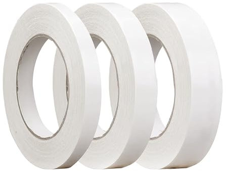 MEMOFYND 3 rotoli da 10 m, nastro adesivo double face, per bricolage, accessori fissi, per foto, carta da parati, scrapbooking, creazione di biglietti e bricolage (0,5/0,8/1,5 cm di larghezza)