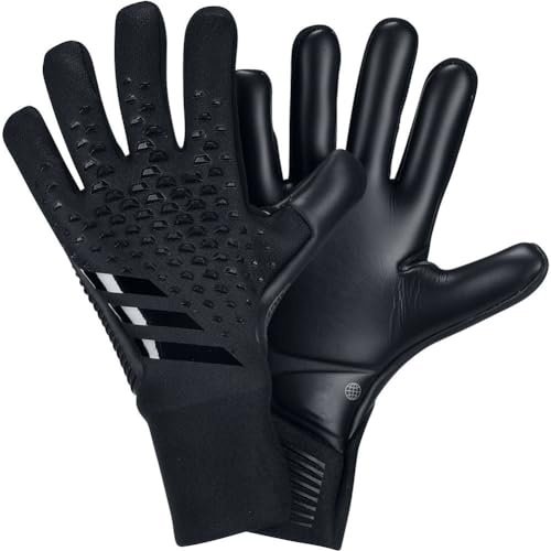 PLBSE Soccer Goalkeeper Gloves Goalie Training Gloves Strong Grip Anti-Slip and Breathable for Adults and Children (Black,6)