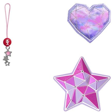Step by Step Magic Mags „Star Stella“, 3-teilig, 2 Magnet-Applikationen und 1 Anhänger, Stern, Herz, passend zum Schulranzen oder Vorschulrucksack