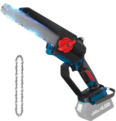 Tronçonneuse sans fil pour Makita 18 V Mini tronçonneuse pour bois coupé, coupe d'arbre, outil de tronçonneuse électrique portable sans balais pour BL1830, BL1860, BL1840, BL1850