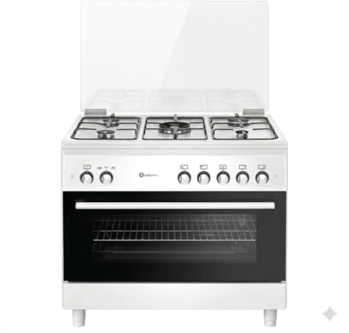 SOLTHERMIC F9L50G2RB COCINA BLANCA/ANCHO 90 CMS / 5 FUEGOS/HORNO PANORAMICO 115 L. / GAS BUTANO Y GAS CIUDAD/ENTREGA A DOMICILIO ALTA GAMA