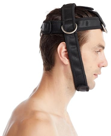 Ejercitador de cuello para entrenamiento de pesas, arnés de entrenamiento de cuello | Arnés de peso para mejorar la fuerza central y el apoyo para hombres y mujeres