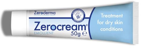 Zeroderma Zerocream Emollient Cream 2-in-1 Moisturiser & Soap Substitute, for Eczema, Psoriasis & Dry Skin Conditions. Hydrating Relief for Flaking Skin, 50g