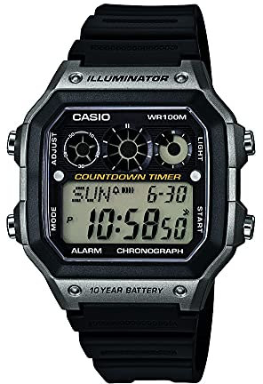 Casio Herren Digital Quarz Uhr mit Harz Armband AE-1300WH-8AVCF