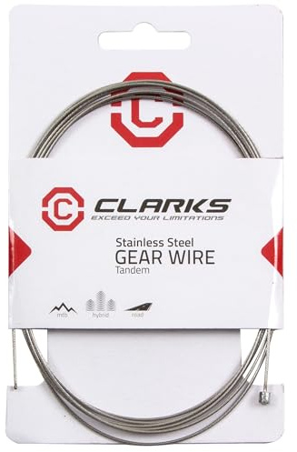 Clarks Cycle Systems Stainless Steel Road/MTB/Tandem Gear Inner Cable, Silver, 3060mm