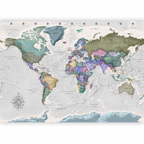 murando Photo Wallpaper World map 400x280 cm Non-Woven Premium Art Print
