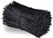 Chingde Twist Cable Ties, 200 Stück Cable Tie Bindings, Plastic Coated Iron Wire, Cable Ties Reusable für Bündeln Befestigen Basteln (Schwarz)