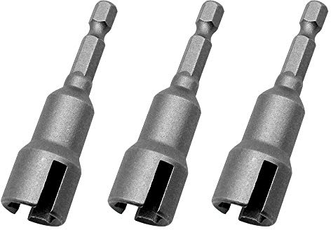 3 Stück Flügelmutter-Bit-Stecknuss-Werkzeug, Flügelmutter-Treiber 1/4 Zoll Sechskantschlüssel für Plattenmuttern, Ösenhakenschraube C