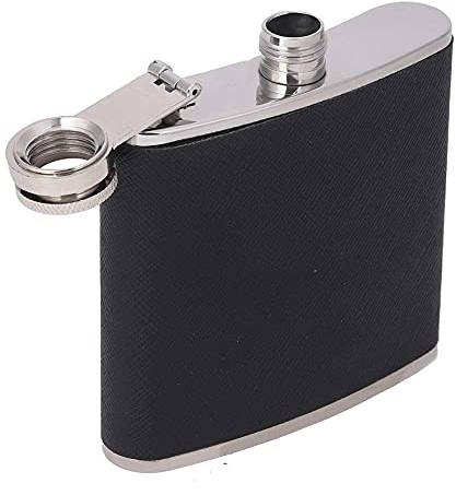 Fiaschetta Tascabile con Imbuto,150ml Fiaschetta Acciaio Inox per Whisky,Fiaschetta Alcol per Whisky,Fiaschette per Whisky Viaggio Fiaschette Tascabile Porta Liquori Borraccia di Perdite