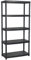 vidaXL Lagerregal 5-Tier Kunststoffregal Haushaltsregal Kellerregal Büroregal Regal Schwerlastregal Steckregal Schwarz 91,5x45,7x185cm Kunststoff