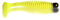 Black Cat Premium Shad Worm Gummifisch mit Lamellen Angelköder zum Wels Angeln Spinnfischen, Yellow Zombie, 17 cm