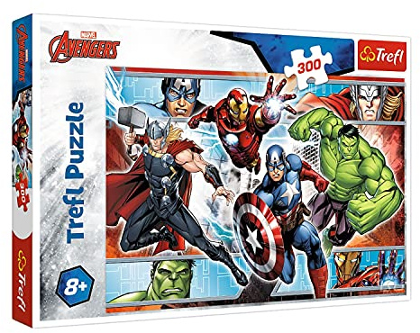 Trefl, Puzzle Avengers Marvel 300 pièces pour Enfants à partir de 8 Ans