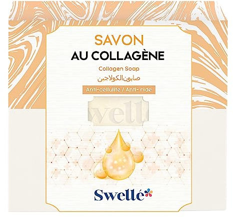SWELLE Sapone da doccia per collagene, 100 g, 1 pezzo di sapone | Body, Face Care, sapone naturale per la doccia da uomo e da donna | sapone naturale biologico – sapone da doccia da donna