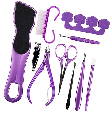 Housoutil 1 Satz Nagelhautschere Nagelschere Ohrstöpsel aus Edelstahl Pediküre Nagelhautentferner Fußraspel Trimmer Fußschleifer Pediküre-Peeling Rostfreier Stahl Schermaschinen Zubehör